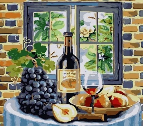 NORIMPEX Slikanje po številkah vino in sadje 40 × 50 cm