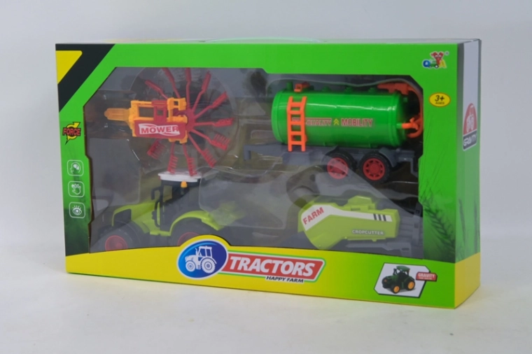 Kmečki set: traktor + 3 stroji