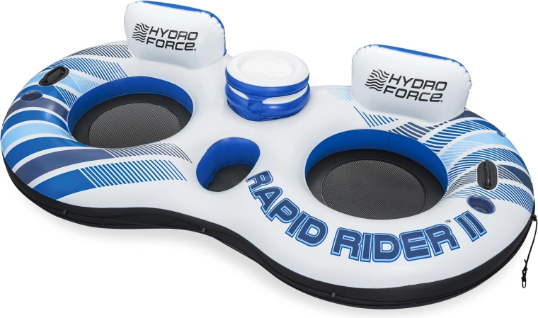 Napihljiv dvosedež za vodo HYDRO-FORCE RAPID RIDER II z mrežastimi sedeži 240 × 122 cm