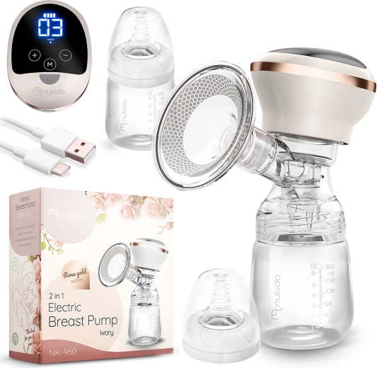 Električna trifazna prsna črpalka za materino mleko Nukido