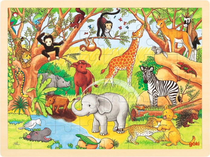 Wooden Puzzle Africa 48 Pieces