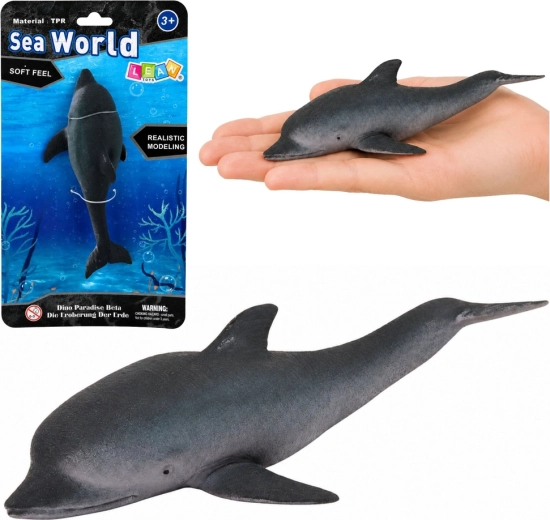 Gumijasta realistična figurica morskega delfina TPR 17,5 cm – 1 kos