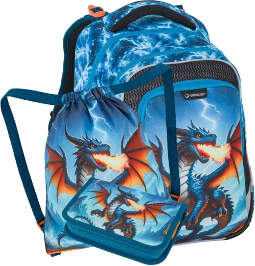 Bagmaster LUMI 26 D school set for first-graders – dragon