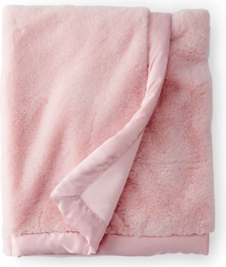Carter's otroška dvoslojna odeja iz umetnega krzna Pink 80 × 110 cm