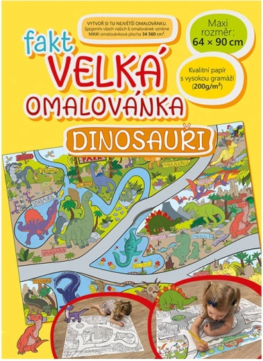 velika pobarvanka dinozavri