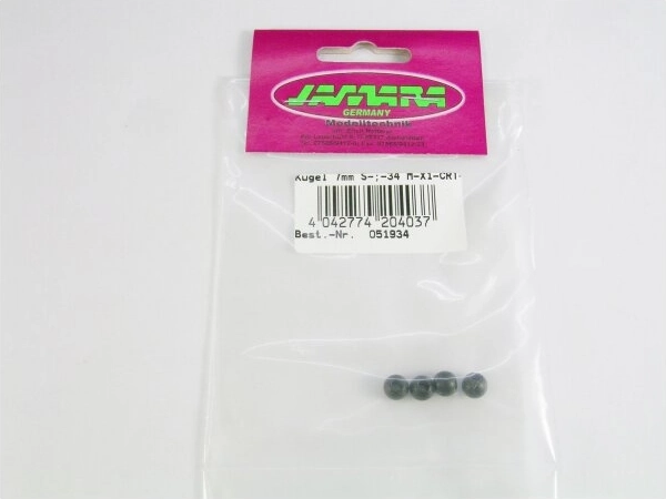 Jeklene kroglice JAMARA 7 mm, črne, 4 kosi