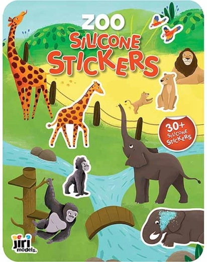 Igra s silikonskimi nalepkami Zoo