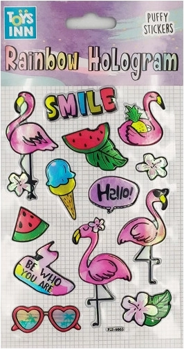 Holographic Smile Stickers – Rainbow Effect
