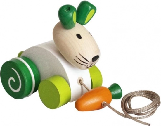 Vlečna igrača zajec s korenčkom