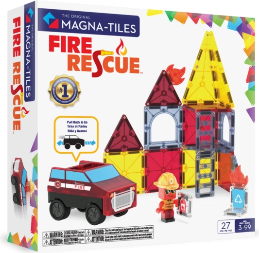 MAGNA-TILES magnetna gradbena igrača gasilci (27 kosov)