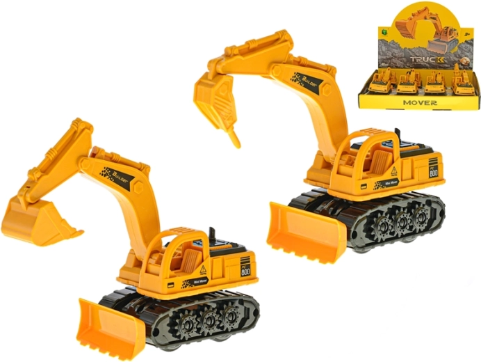 Plastični bager na vztrajnik 18 cm – 2 vrstI