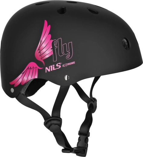 Kolesarska in rolerska čelada NILS Extreme MTW001 Fly – črna mat – XS (48–52 cm)