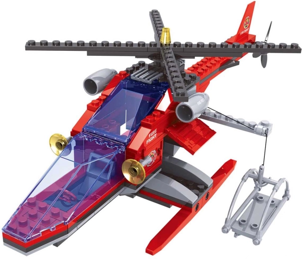 Kompatibilna sestavljanka BLOXO gasilci – helikopter, 168 delov