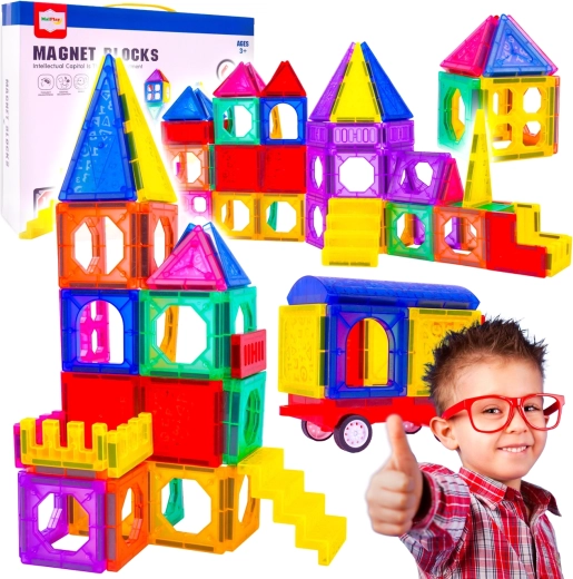 Magnetni 3D konstruktor – 110 kosov