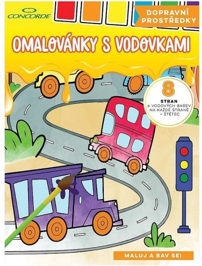 Pobarvanke z vodenimi barvami Concorde Prevozna sredstva A4