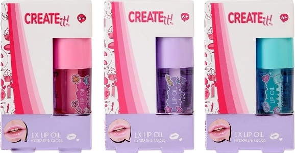 Create it! olje za ustnice za otroke, 3 različice