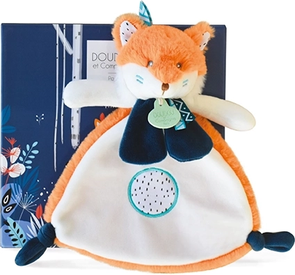 Darilni set Doudou Tiwipi - mehka plišasta lisica 23 cm