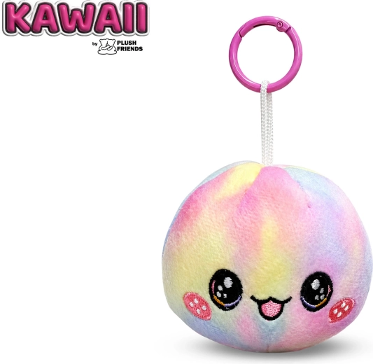 Plush Friends Kawaii mavrični plišasti obesek za ključe Bao cmok 8 cm