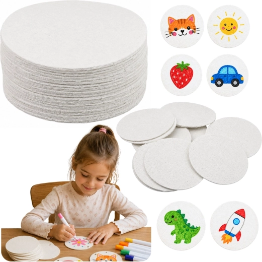 3D papirnati krogi iz lesne celuloze za barvanje DIY 6 cm (20 kos)