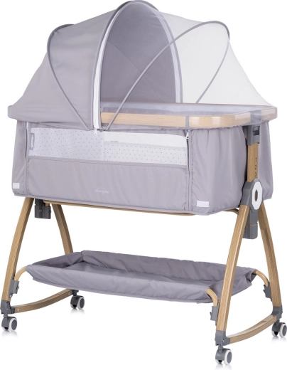 Chipolino Charisma premium obposteljna posteljica 2v1 platinum wood