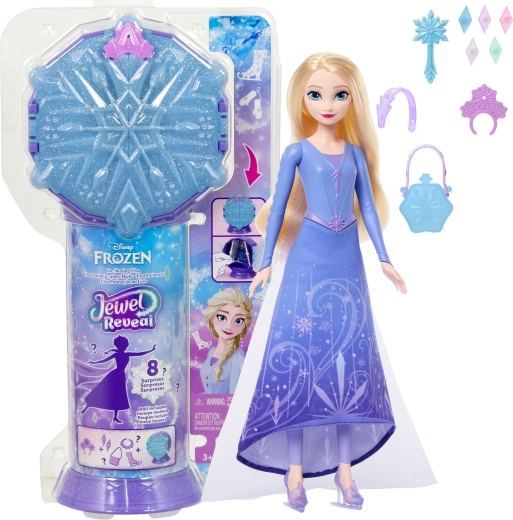 Mattel Disney Frozen Jewel Reveal punčka Elsa na drsalkah z dodatki
