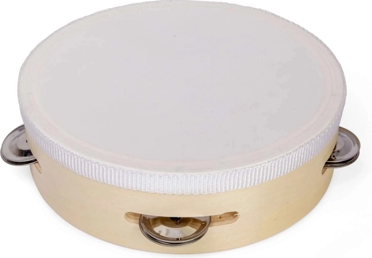 Bigjigs Toys lesena tamburinica – naravna