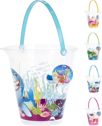 Otroško vedro z ročajem z morskim motivom 22 × 23 cm, mešanica barv