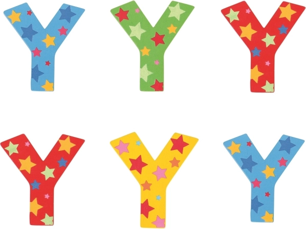 Lesena črka Y z zvezdicami Bigjigs Toys