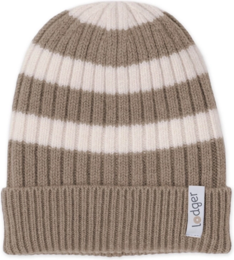 Lodger knitted merino hat stripe buffalo 1–2 years