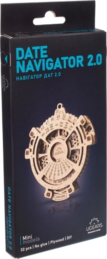 Ugears 3D lesena mehanska sestavljanka – večni koledar