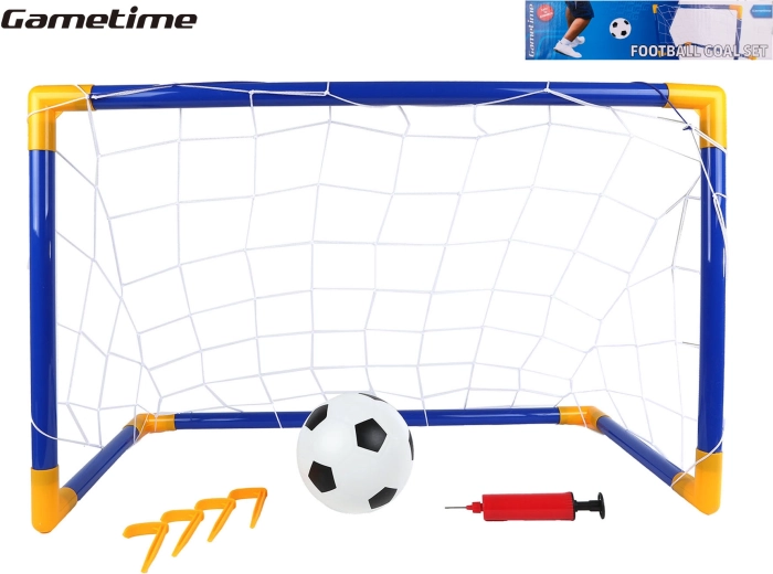 Otroški nogometni gol GAMETIME 79 × 50 × 43 cm z žogico in tlačilko