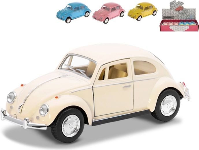 Kinsmart Volkswagen Beetle 1967 kovinski model 1:64 z vzvratnim pogonom