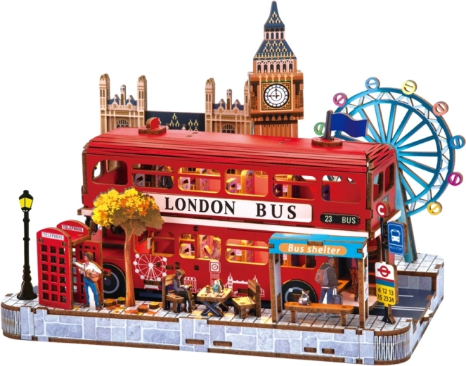 2Kids Toys 3D lesena sestavljanka miniaturni prizor London