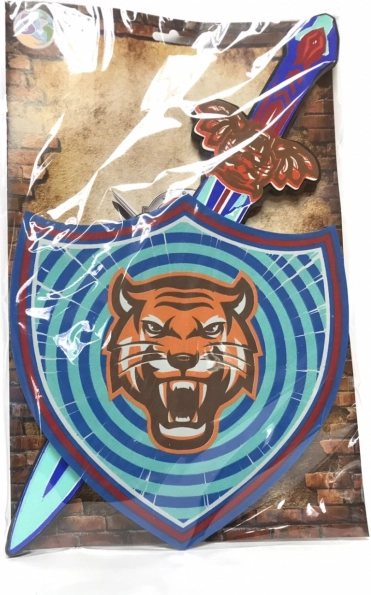 Pena meč in ščit z motivom tigra