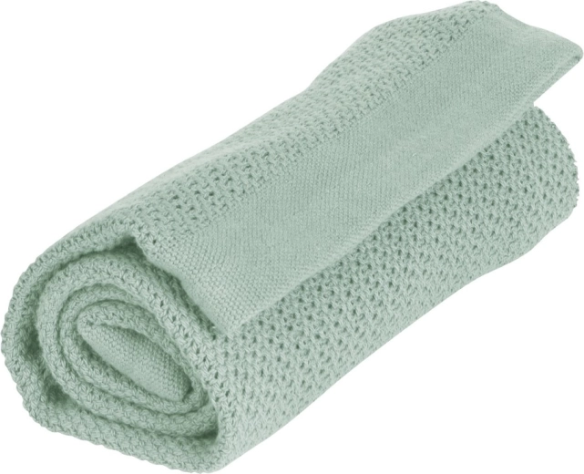 Vinter & Bloom odeja Soft Grid Organic žajbljevo zelena