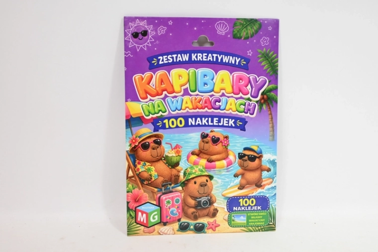 Creative sticker set: Capybaras on vacation
