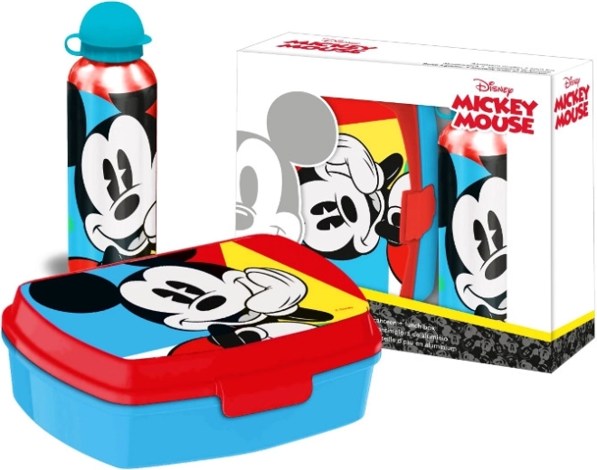 Škatla za malico in kovinska steklenička MICKEY MOUSE – otroški set