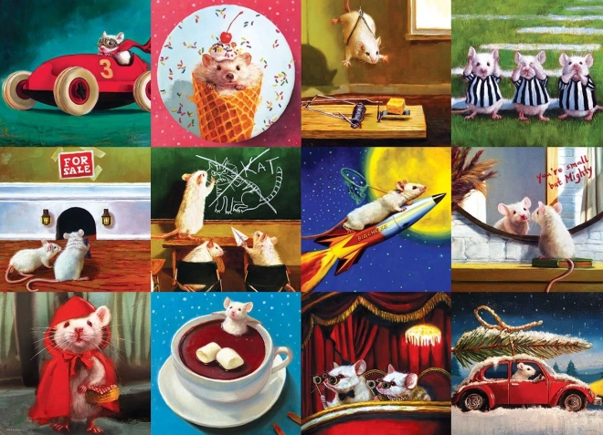 Eurographics sestavljanka Smešne miši 1000 koščkov