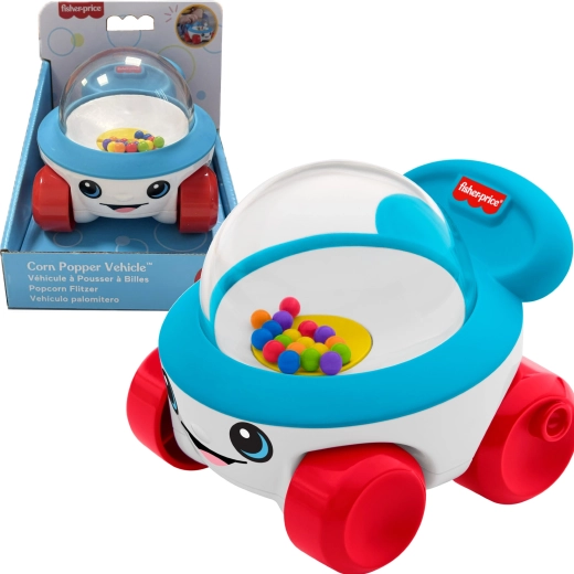 Fisher-Price vozilo na potisk z poskakujočimi kroglicami za dojenčke