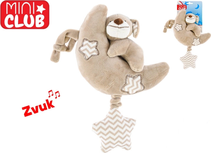 Mini Club meseček s kužkom – plišasta igrača z melodijo