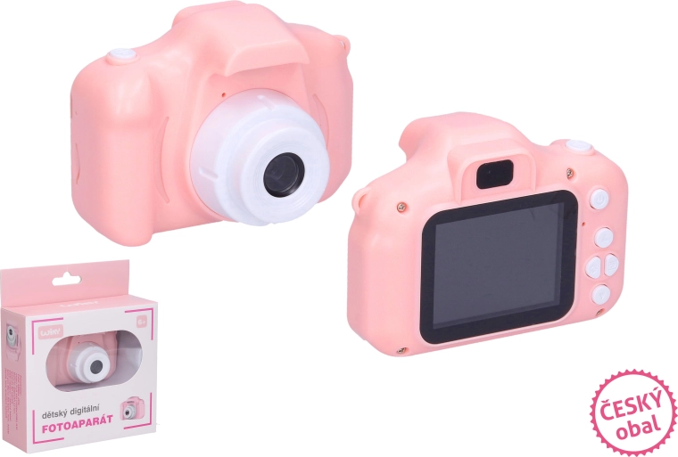 Rožnati otroški digitalni fotoaparat