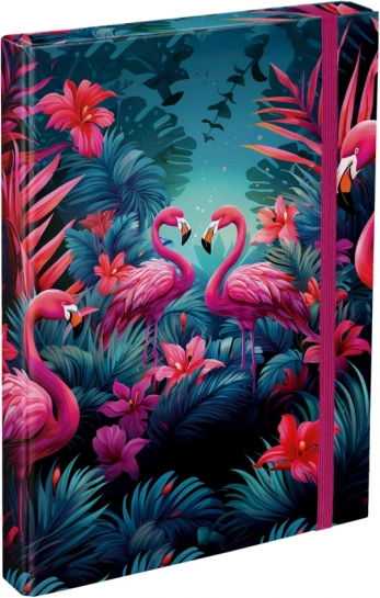 BAAGL mapa za šolske zvezke A4 flamingi