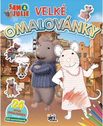 Velike pobarvanke Hišica mišk Sam & Julie