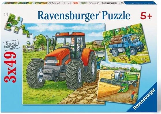 Sestavljanka Kmetijski stroji 3x49 kosov Ravensburger