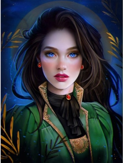 Paint by Numbers Canvas on Frame 40 × 50 cm – Blue-Eyed Girl