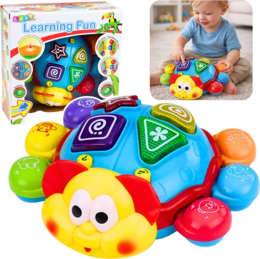 Interaktivna bežeča pikapolonica – izobraževalna igrača za plazeče dojenčke s svetlobnimi učinki in melodijami