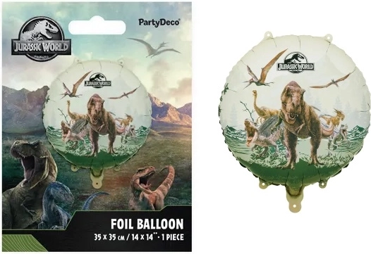 Foil balloon Jurassic World lozenge 35 × 35 cm - 1 piece