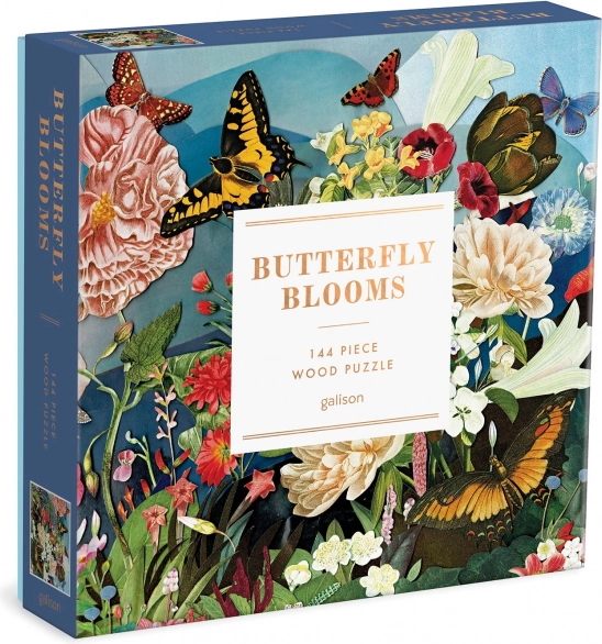 Galison lesene puzzle vrt metuljev