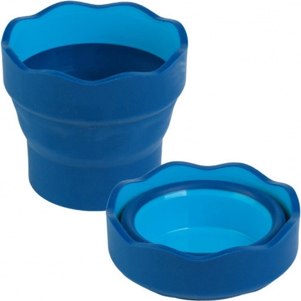 Zložljiv lonček za vodo Clic&Go moder od FABER-CASTELL