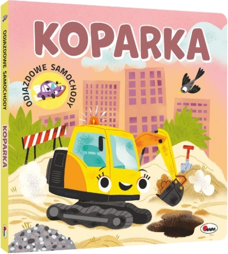 Odjavni avtomobili: bager – kartonasta knjižica za otroke